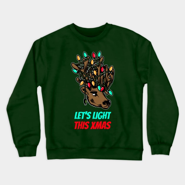 Lets Light up this Xmas! Crewneck Sweatshirt by Marius Andrei Munteanu